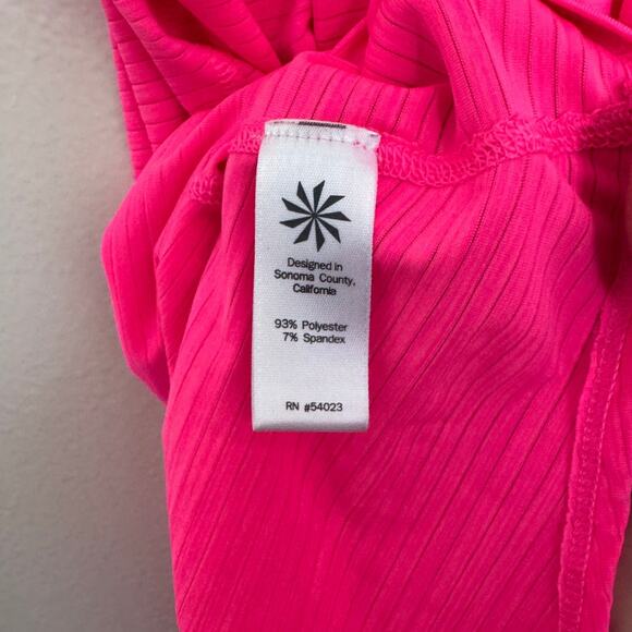 Athleta Shadow Stripe Chi Tank in Shocking Pink Size Small - Picture 5 of 5